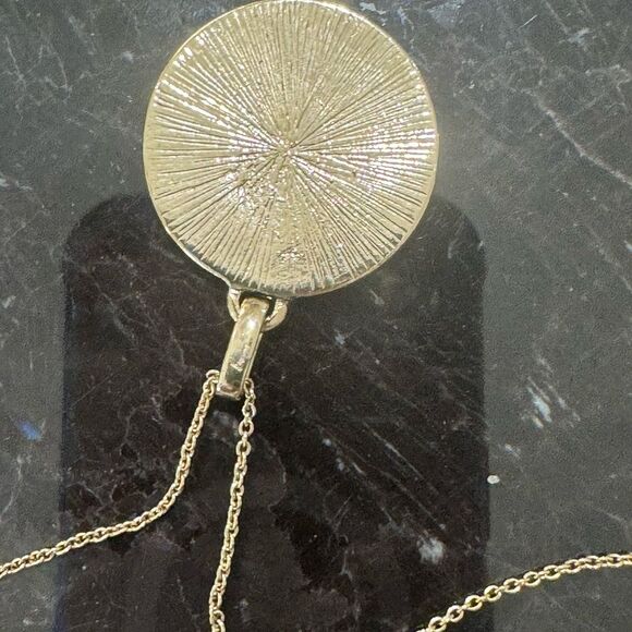 LOVE Rhinestone Medallion Pendant Necklace - Picture 9 of 9